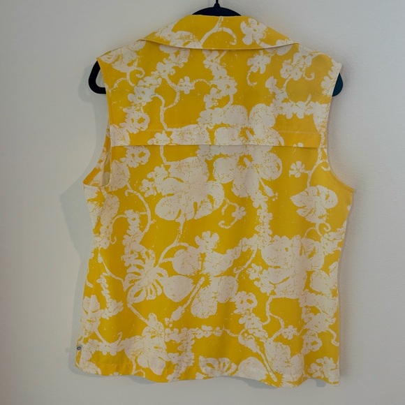 Chico’s Zenergy Zip-Up Vest – Yellow Floral - Picture 3 of 3